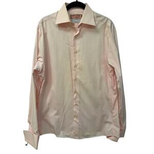 Thomas Pink French Cuff Light Pink Slim Fit 15/38 Dress Shirt Button Down Cotton